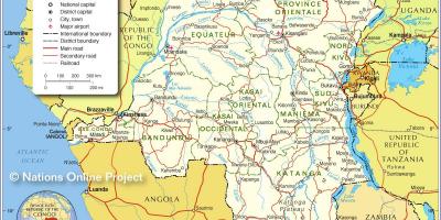 Карта Демократичної Республіки Конго
